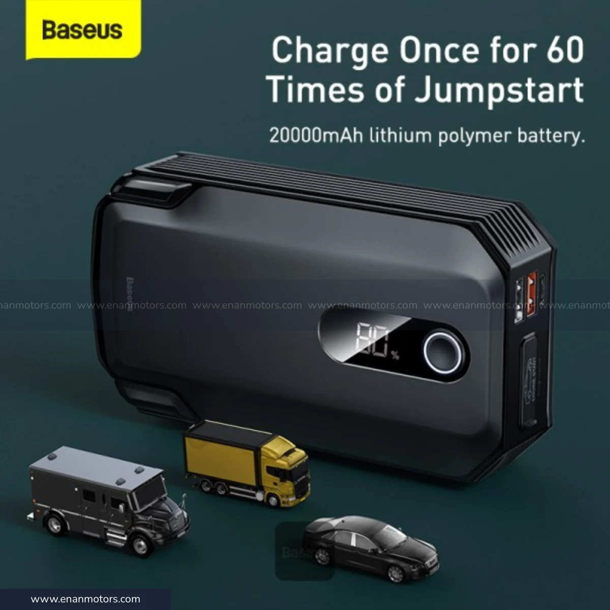 Baseus Super Energy Max Car Jump Starter - Enan Motors Baseus Super Energy Max Car Jump Starter - Image 3
