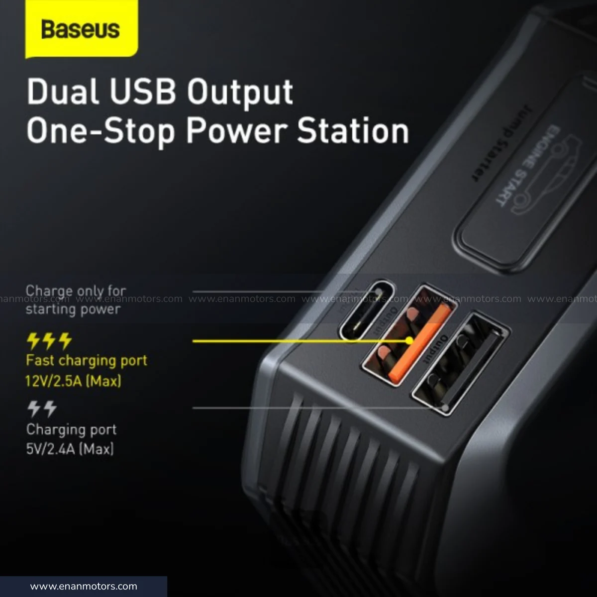 Baseus Super Energy Max Car Jump Starter - Enan Motors Baseus Super Energy Max Car Jump Starter - Image 4