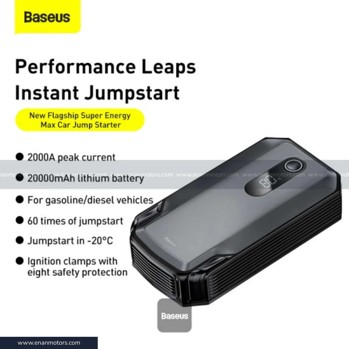 Baseus Super Energy Max Car Jump Starter - Enan Motors Baseus Super Energy Max Car Jump Starter - Image 5