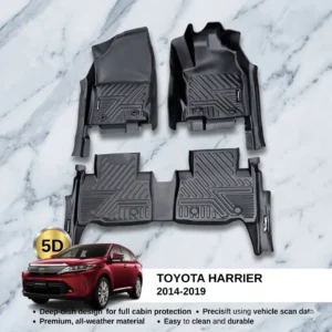 Custom Fit 3D TPE All-Weather Floor Mats for Toyota Harrier (2014 to 2019)