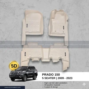 Custom Fit 3D TPE All-Weather Floor Mats for Toyota Land Cruiser Prado J150 - Beige